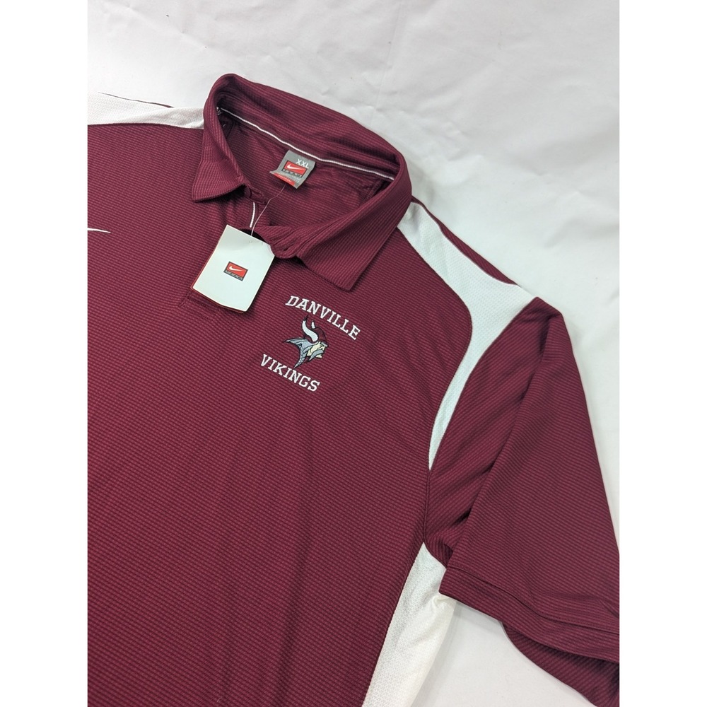 Vintage New With Tags Nike Team Danville Vikings XXL Maroon Pullover Deadstock